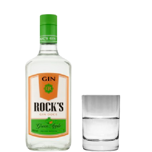 Gin Rocks Apple Gin Rock's Green Apple - Garrafa com 1L - Loja de festa Cabral e Sousa