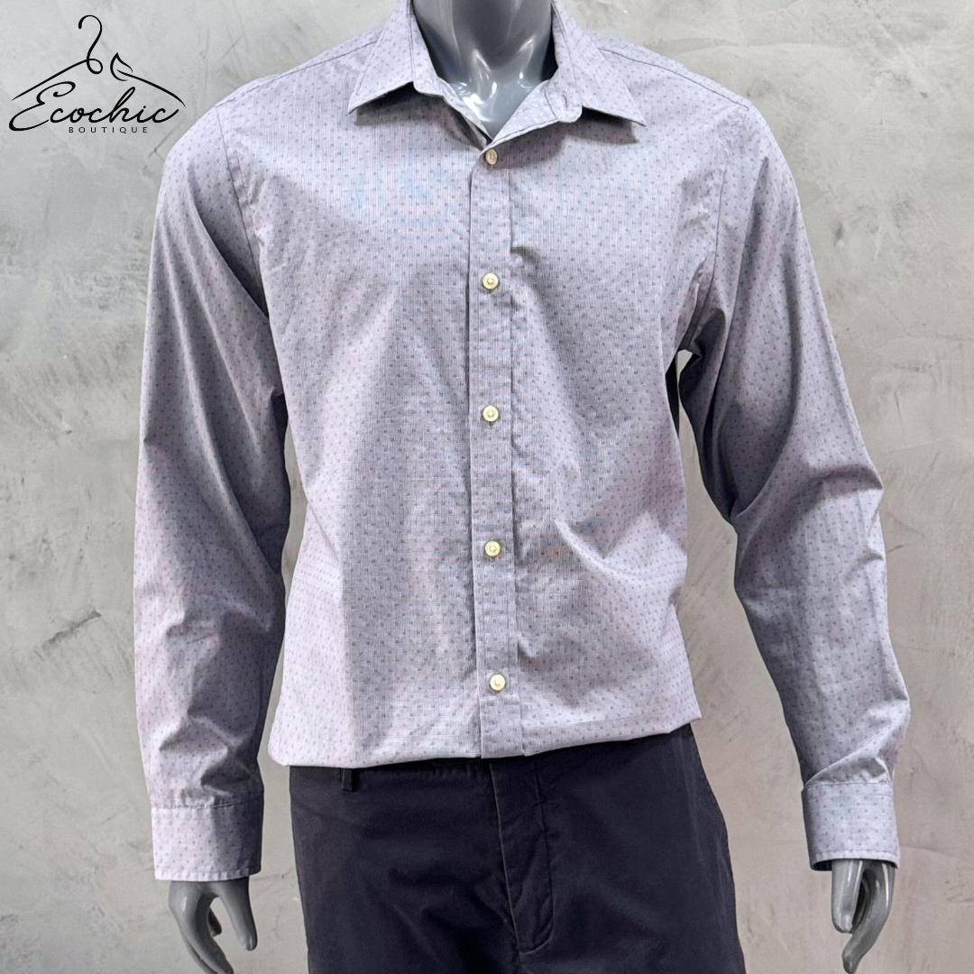 Banana Republic Camisa Social M L Cinza Ecochic