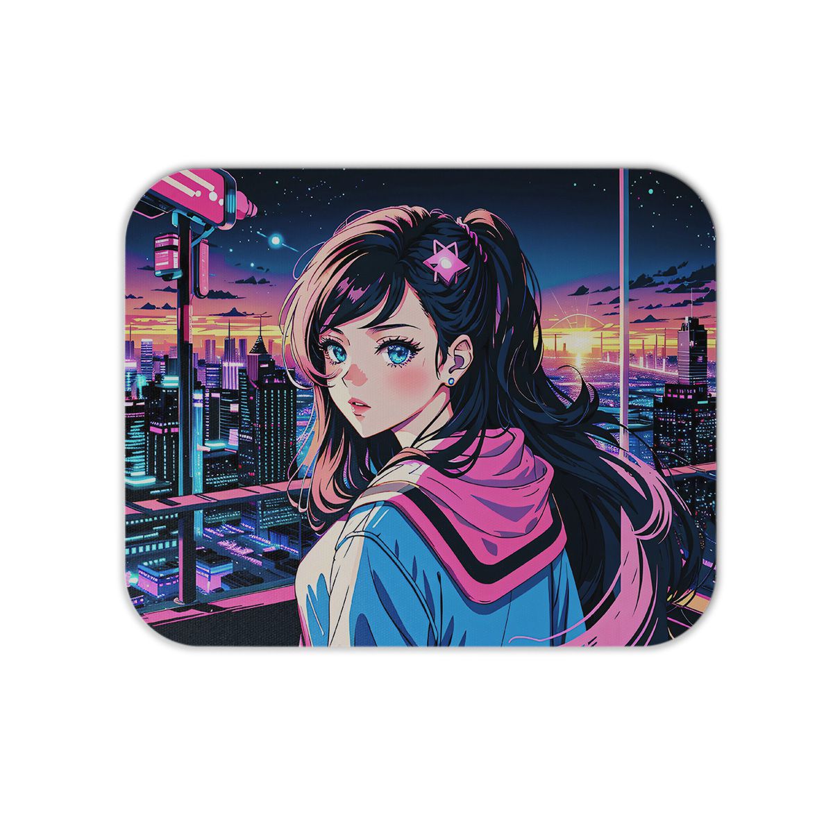 Mouse Pad em Tecido - Anime Girl - Espadachim - Loja NerdStop