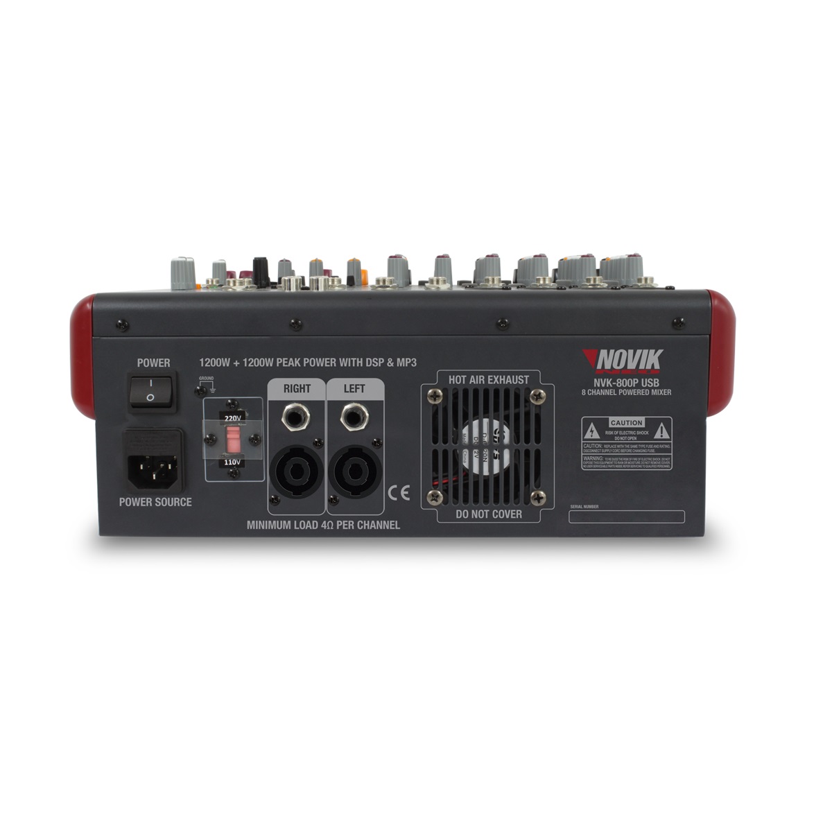 Mesa De Som Amplificada Novik Neo NVK-800P USB 600 Watts - Kalifa