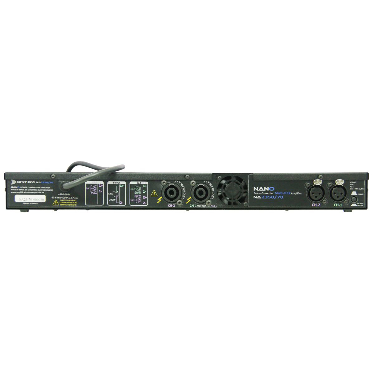 Amplificador de Potência Nano NA 2350 70V - Next PRO - Kalifa Prime