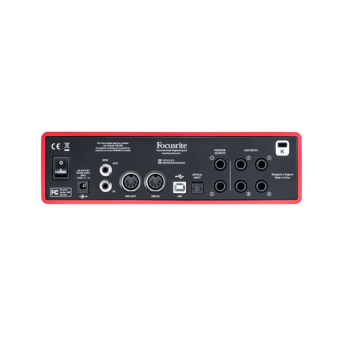 Interface de áudio Scarlett 18i8 (2ª Geração) - FOCUSRITE - Kalifa