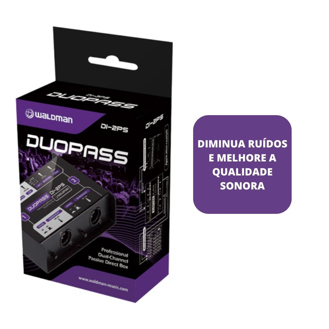 Direct Box WALDMAN DUOPASS DI-2PS Passivo De 2 Conexões - Kalifa Prime