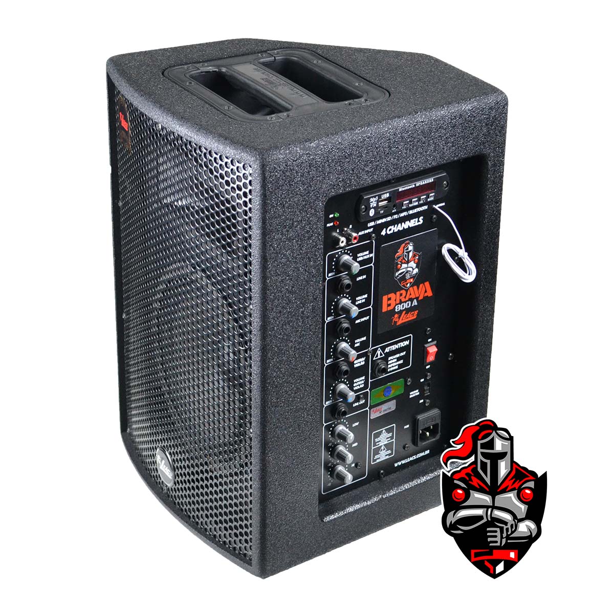 Caixa Acústica Ativa BRAVA 800 8 Pol 150 WRms Preta - LEACS