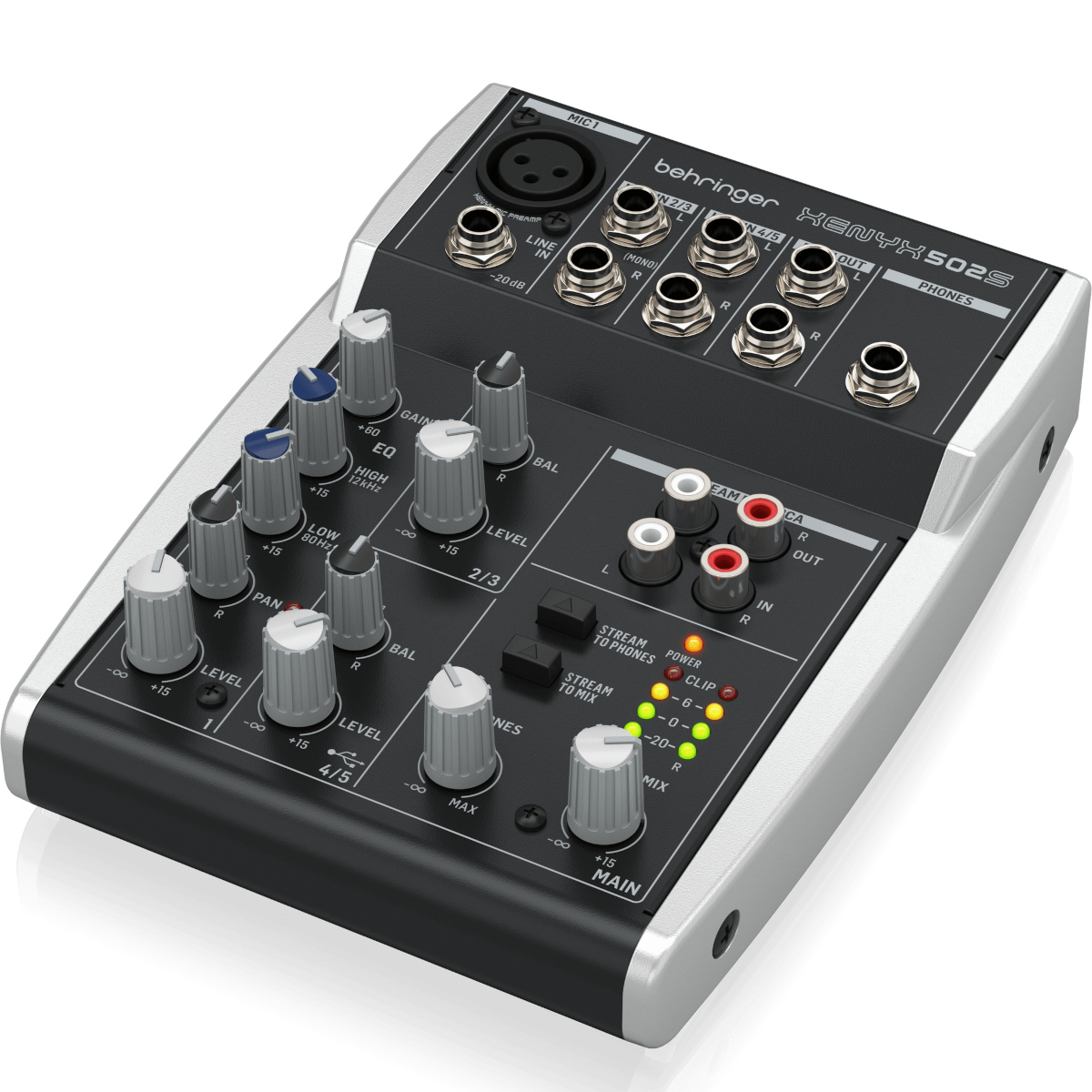 Behringer XENYX 502S 5 Entradas USB Streaming – Mixer Analógico