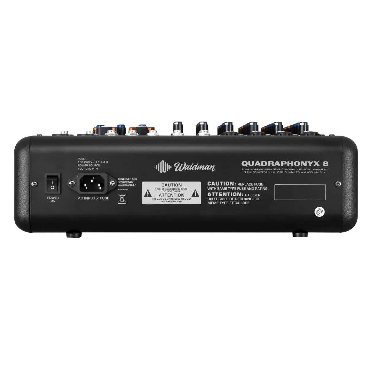 Mesa de Som Waldman QPX-8 | 8 Canais, USB, Bluetooth, DSP 32-bit