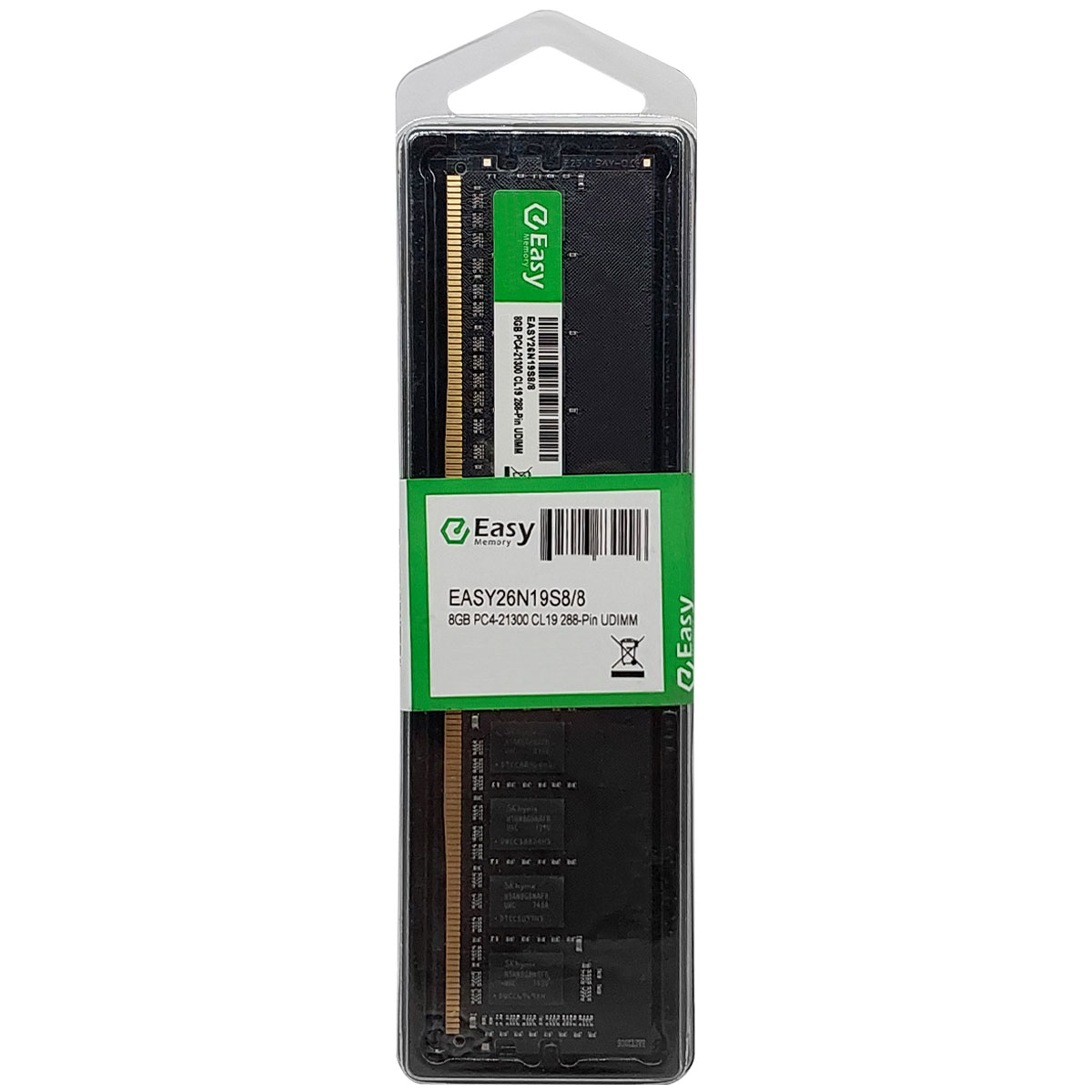 MEMORIA DDR4 8GB 2666MHZ PC4 CL19 EASY26N19S8/8 EASY MEMORY - Vidacom