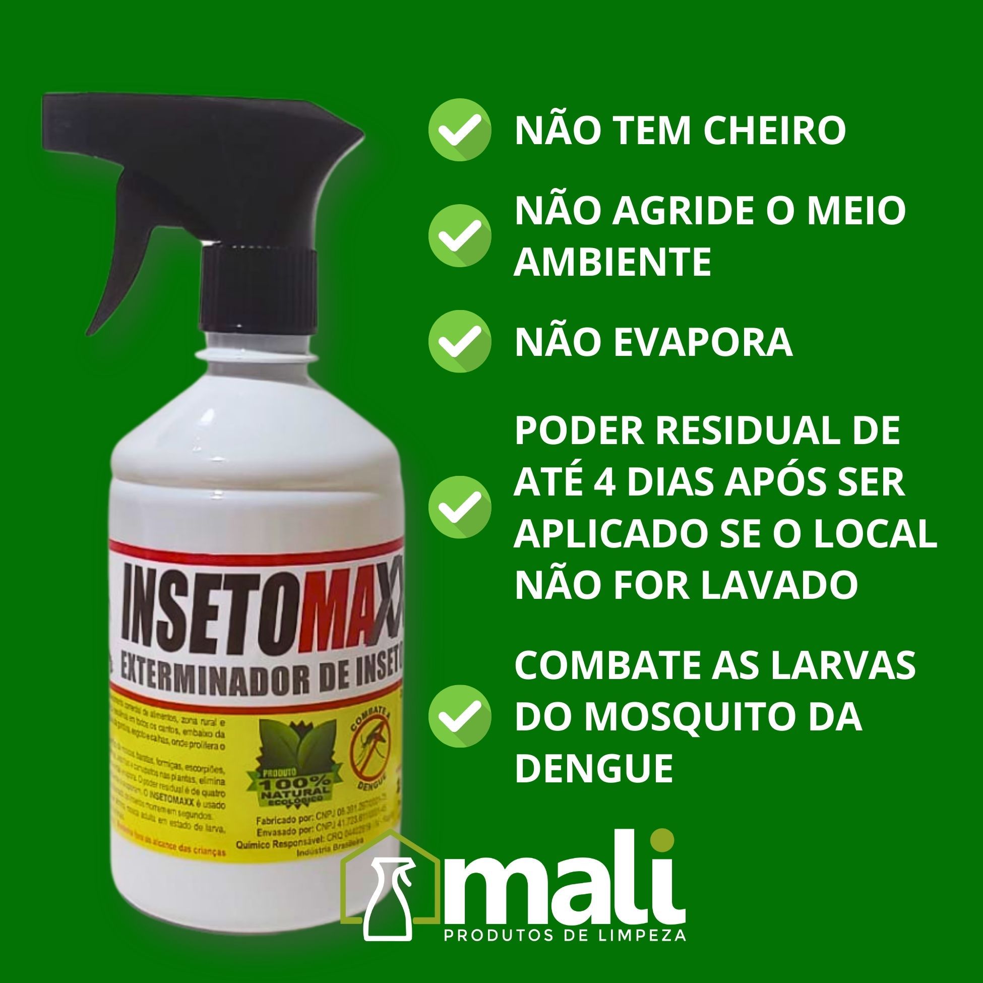 INSETOMAXX: O Exterminador de Insetos 100% Natural de 500ml - Mali ...