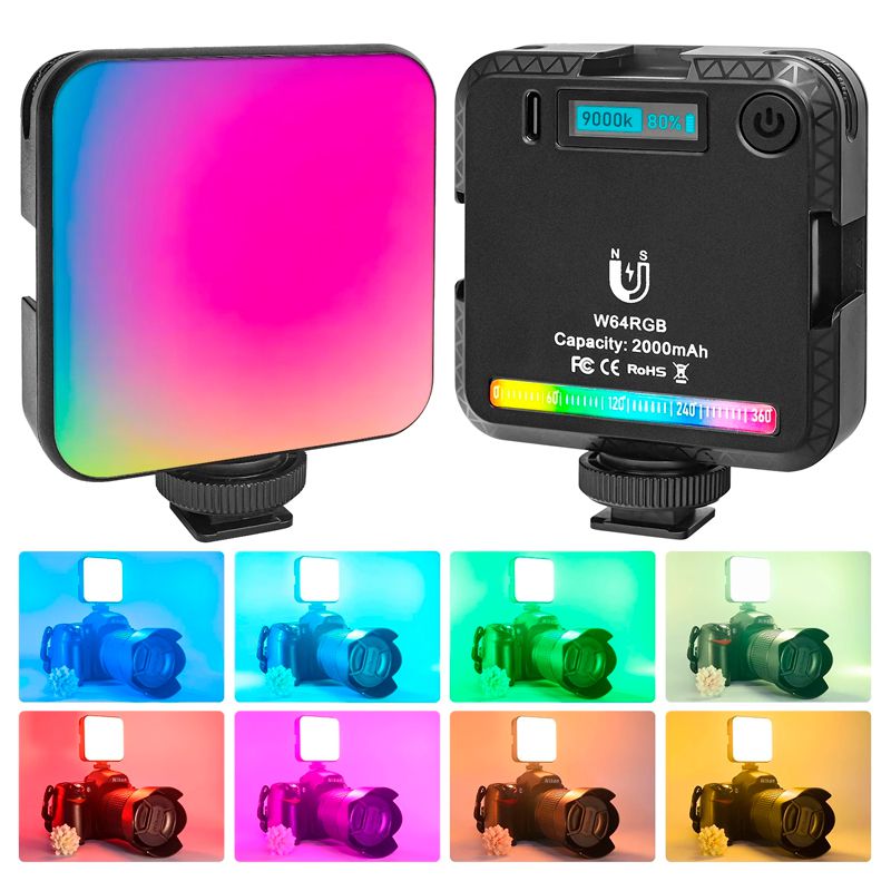 Luce Selfie YOHOOLYO A 96 LED – Temperatura 2500-9000K, CRI 95+, Dimmerabile, Magnetica, 2000mAh