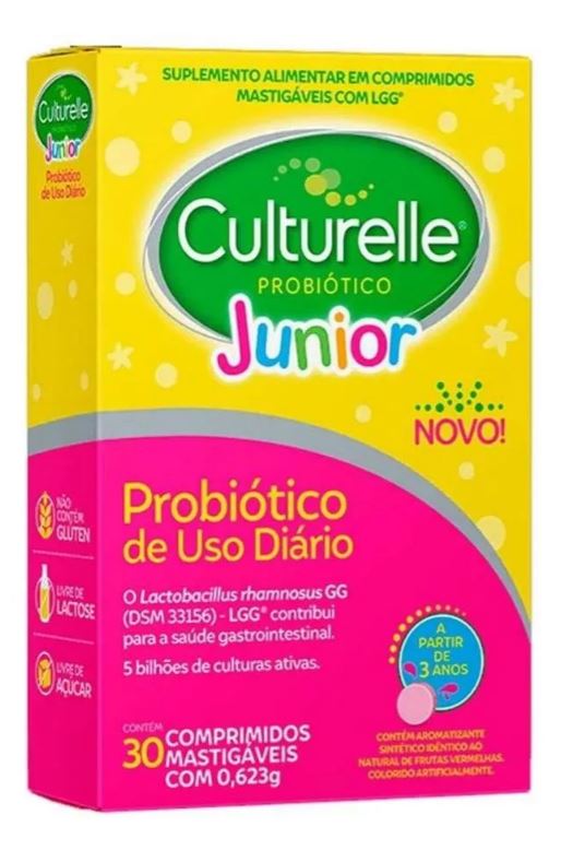 Culturelle Probiótico Júnior 30 Comprimidos Mastigáveis - AchadoCerto