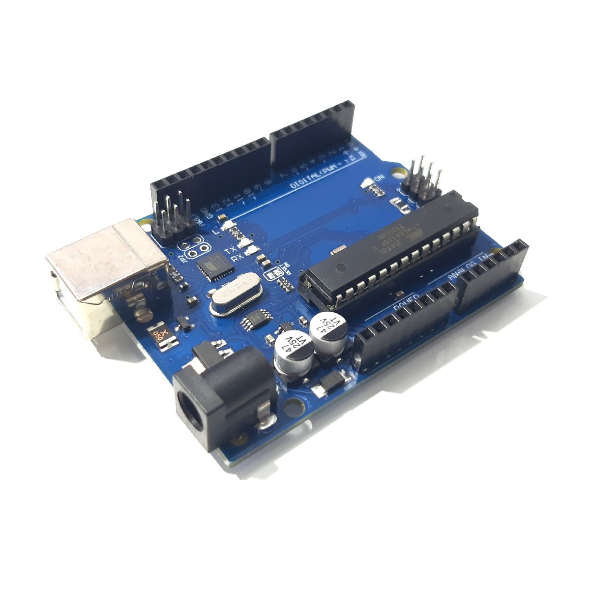 Arduino UNO R3 16U2 DIP + Cabo USB com CHIPS ORIGINAIS - Makkers