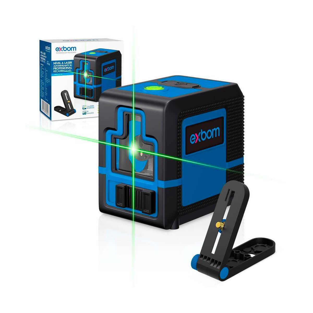 Nível a Laser 3D Autonivelante 2 Linhas com Bateria ...