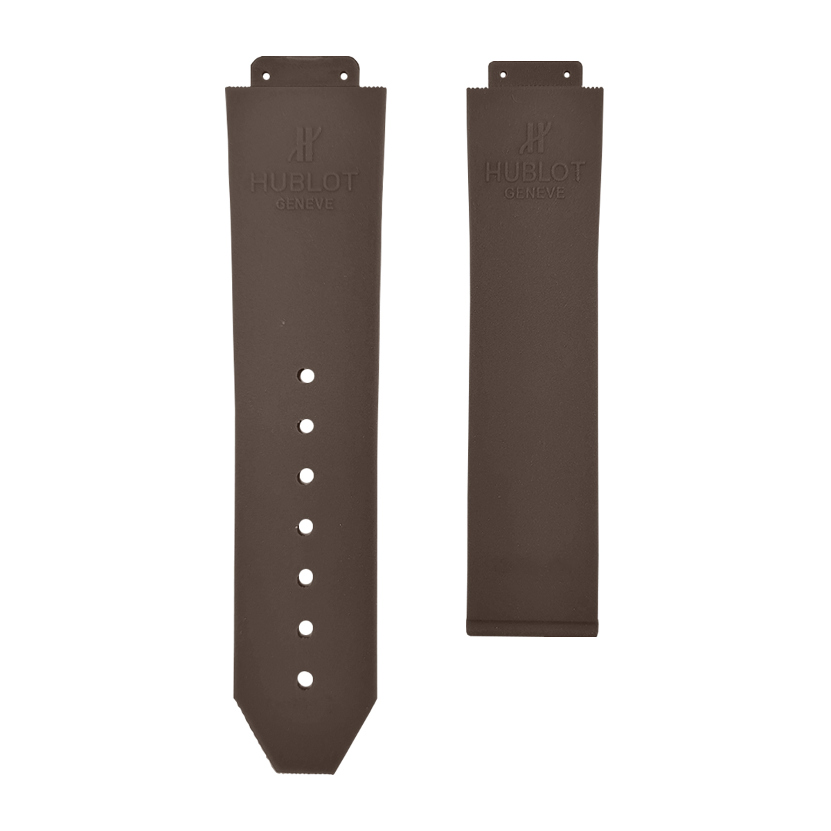 Pulseira para Relógio Para Hublot Borracha Riscadinha Chocolate