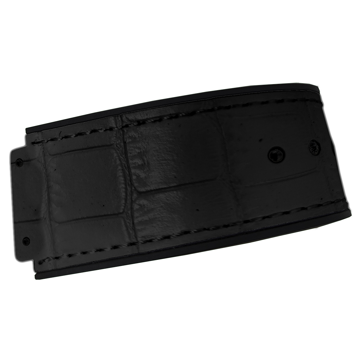 Pulseira para Relógio Compatível com Hublot Big Bang Couro Preto 25/22mm