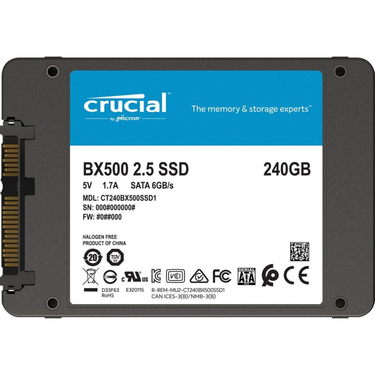 新品未使用 crucial BX500 240GB2.5インチSSD ２個セット ssd sata crucial 240 gb bx 500 - Info7 Informática