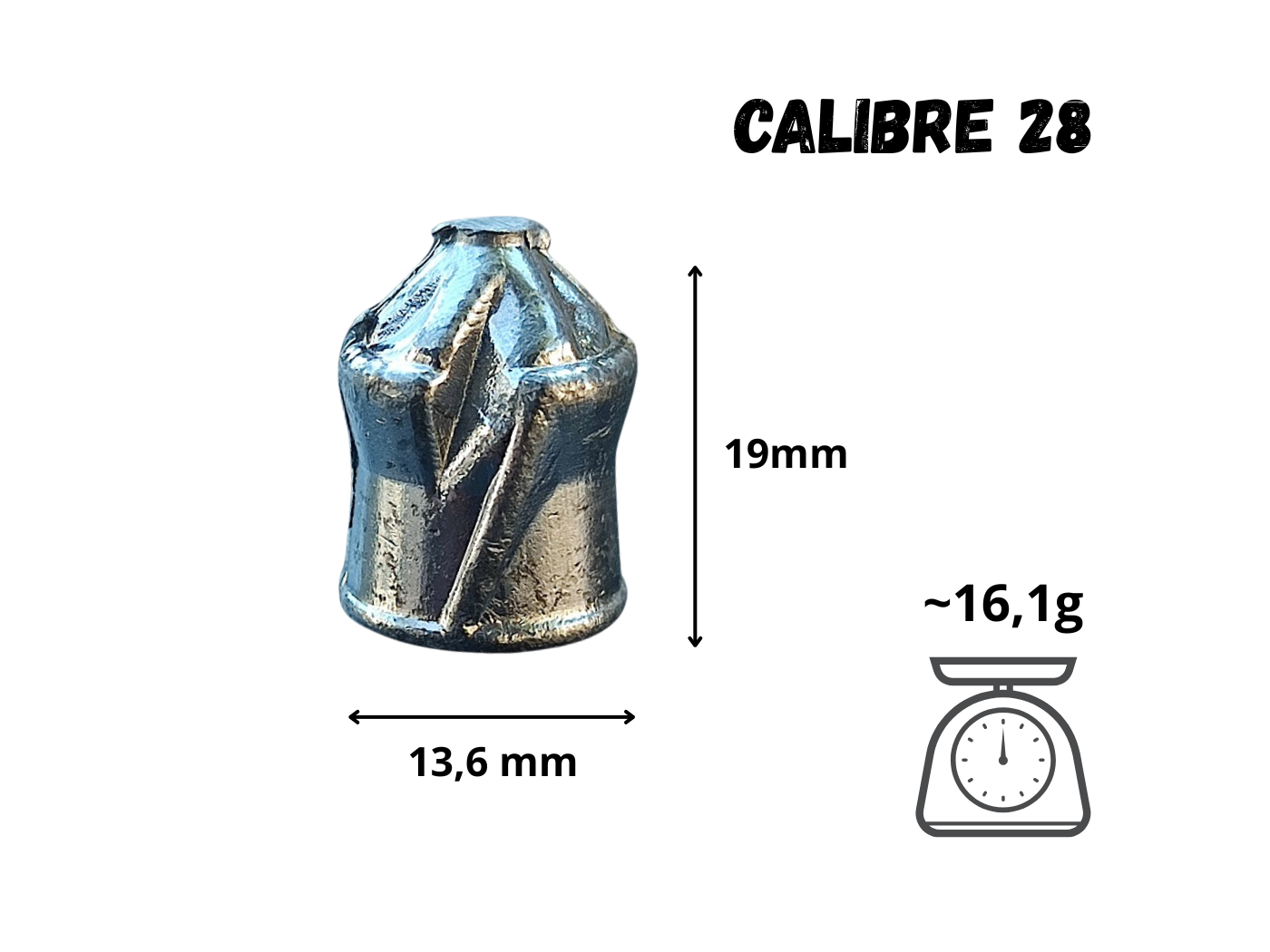 Balote Rotativo Knockdown Cal.28 - Raptor-44