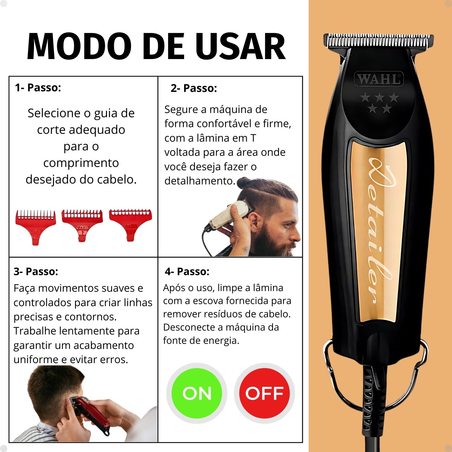Wahl Detailer 100周年 ディテイラー　GOLD BLACK Máquina De Acabamento Wahl 5 Star Series Black & Gold Detailer