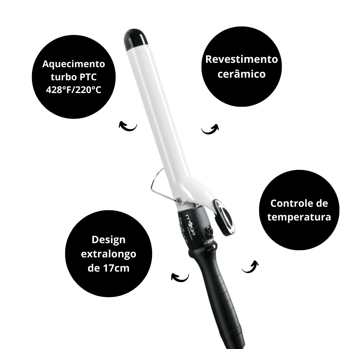 MEGA BEAUTY 美顔器 MC-4323 MEGA MODELADOR SIZE LONGO 32MM 220°C BIVOLT - Teruya - Cosméticos