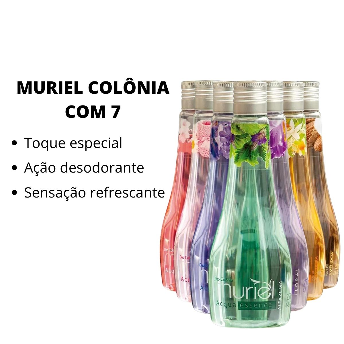 MURIEL ACQUA ESSENCE DEO COLÔNIA C/7 250ML - Teruya - Cosméticos e