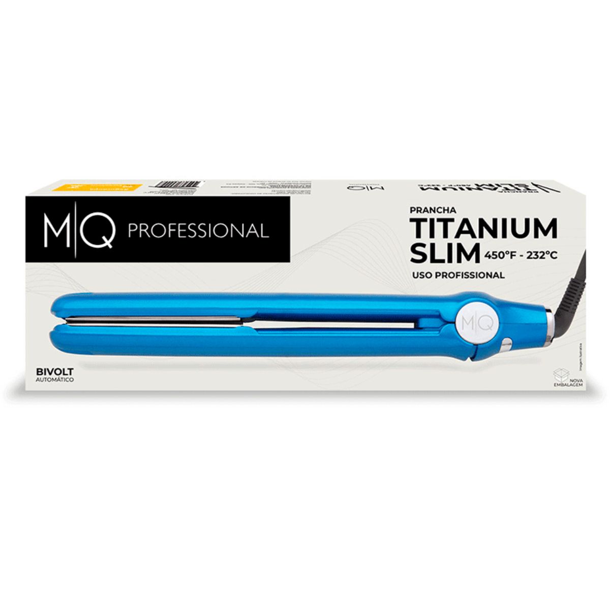 PRANCHA TITANIUM MQ SLIM AZUL 450F° BIVOLT - Teruya - Cosméticos e