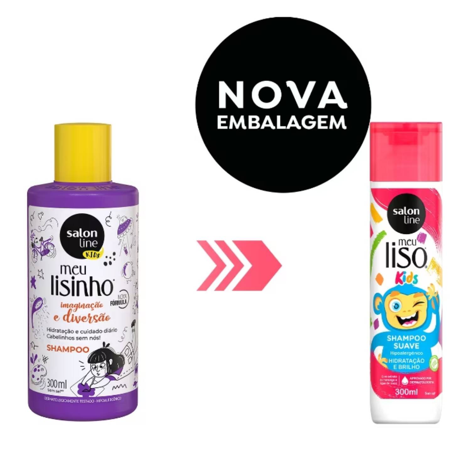 SHAMPOO SALON LINE KIDS MEU LISINHO IMAGINAÇÃO E DIVERSÃO 300ML