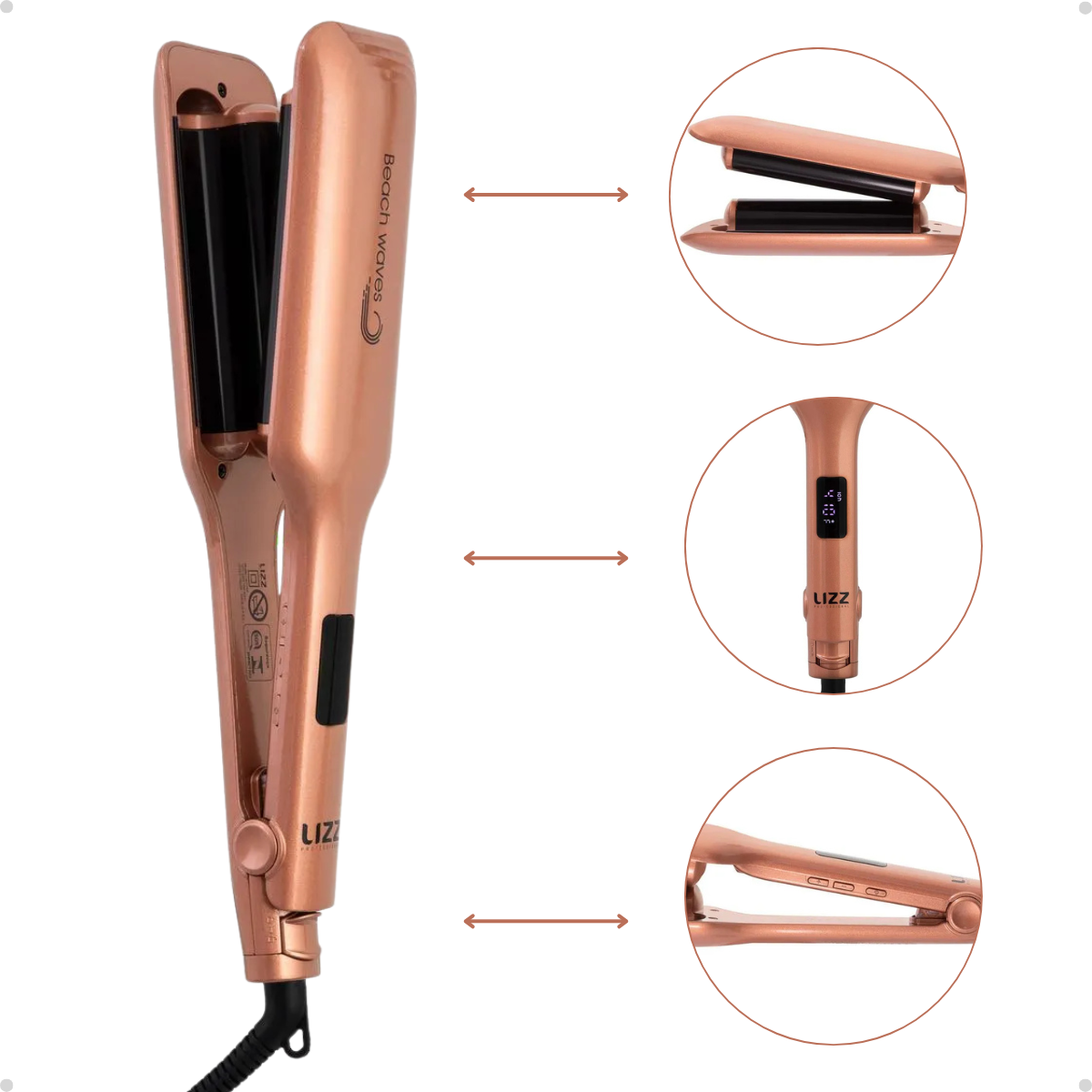 Chapa Triondas Lizz Beach Waves Bivolt 210°C - Teruya - Cosméticos