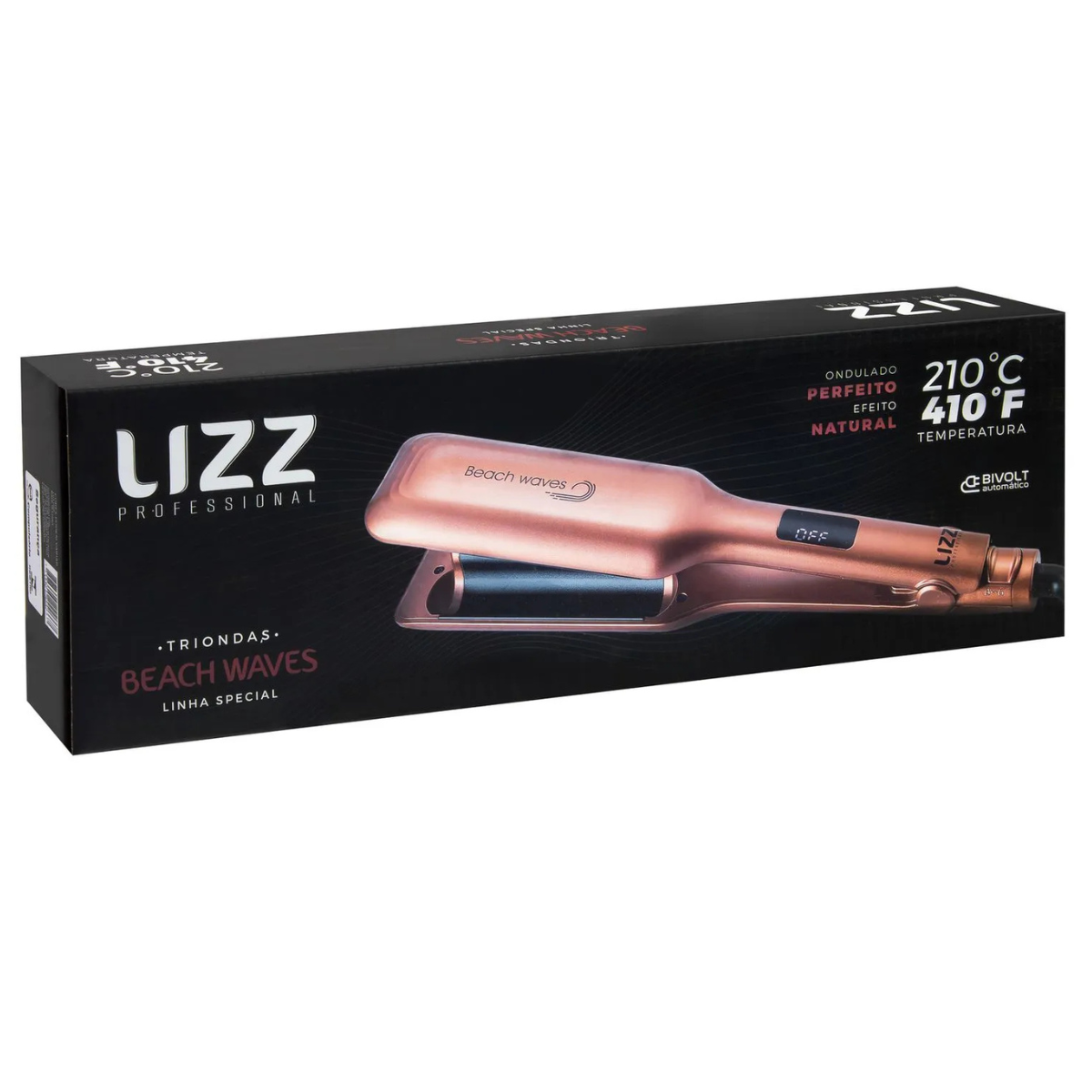 Chapa Triondas Lizz Beach Waves Bivolt 210°C - Teruya - Cosméticos