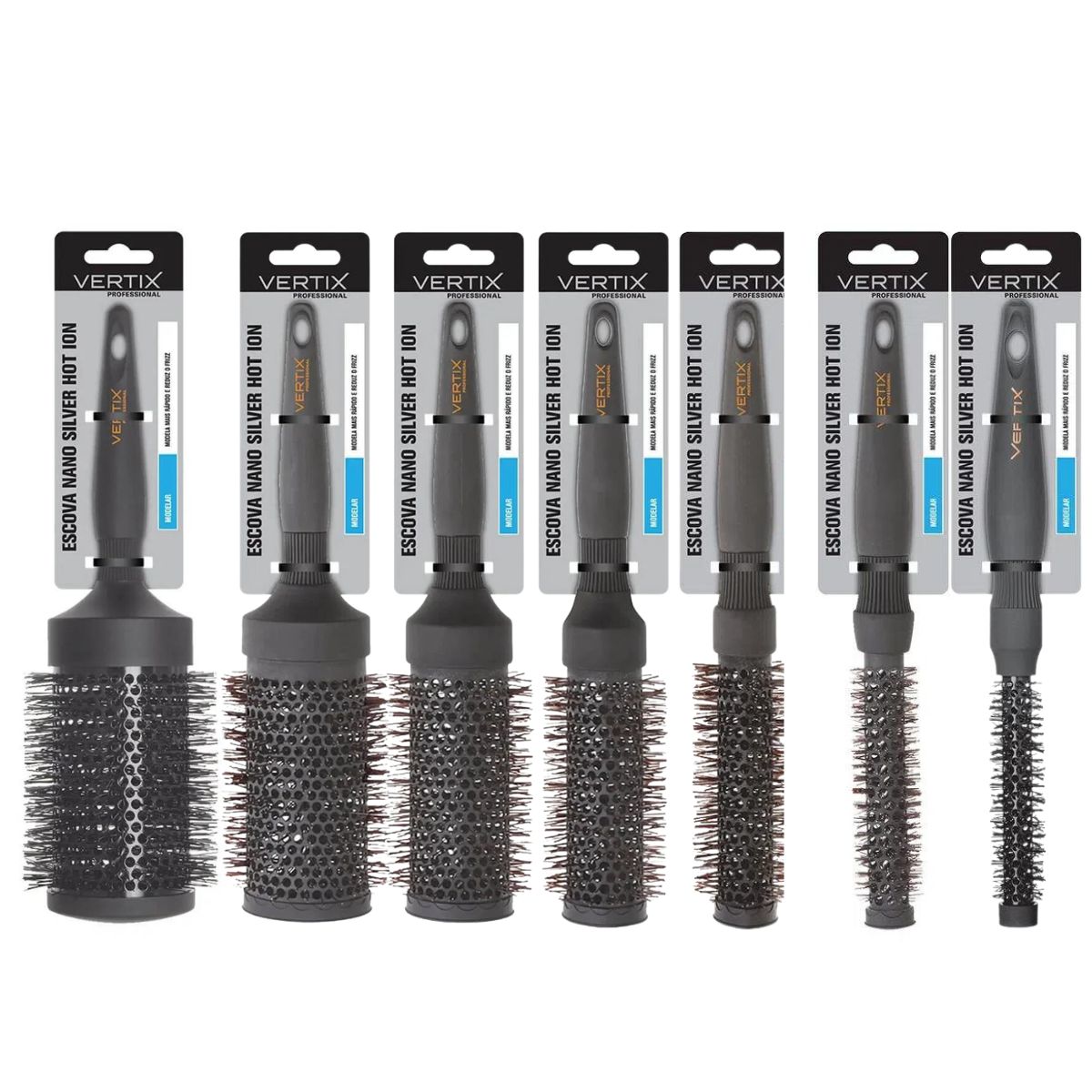 NanoDiva II for you セット KIT ESCOVAS NANO SILVER HOT ION VERTIX C/7 - Teruya - Cosméticos e