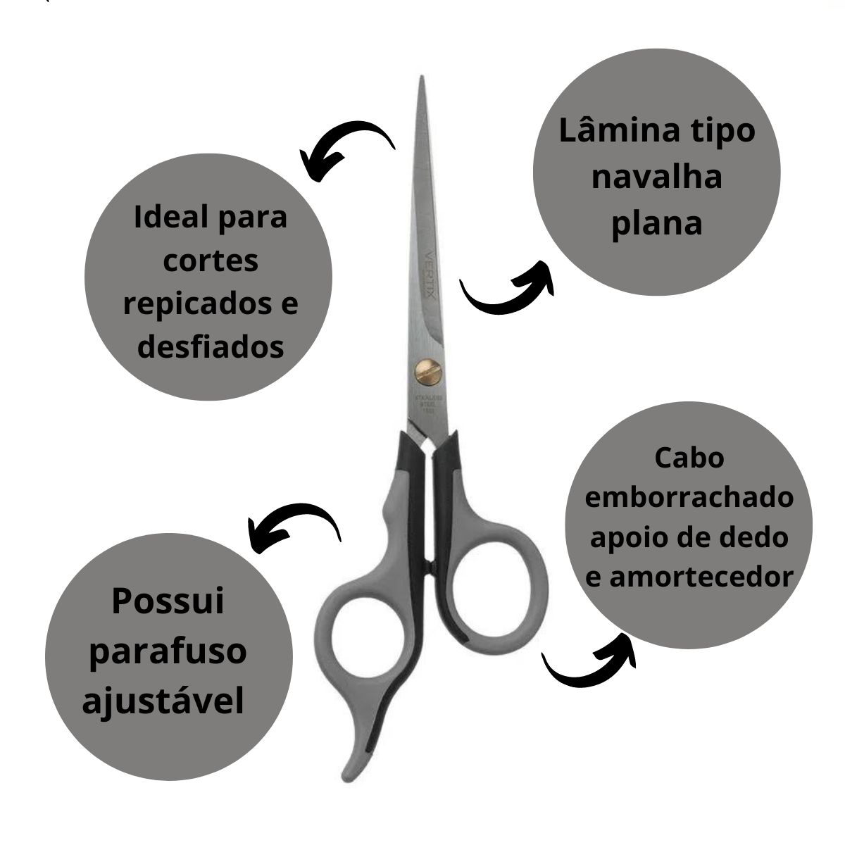 TESOURA VERTIX PROSCISSOR TIPO NAVALHA 7 CÓD:1803 - Teruya