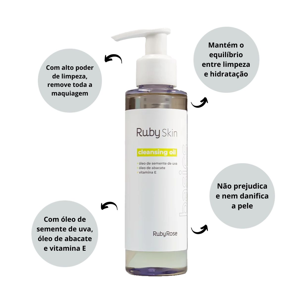 CLEANSING OIL RUBY SKIN BASICS HB-208 125ML - Teruya - Cosméticos