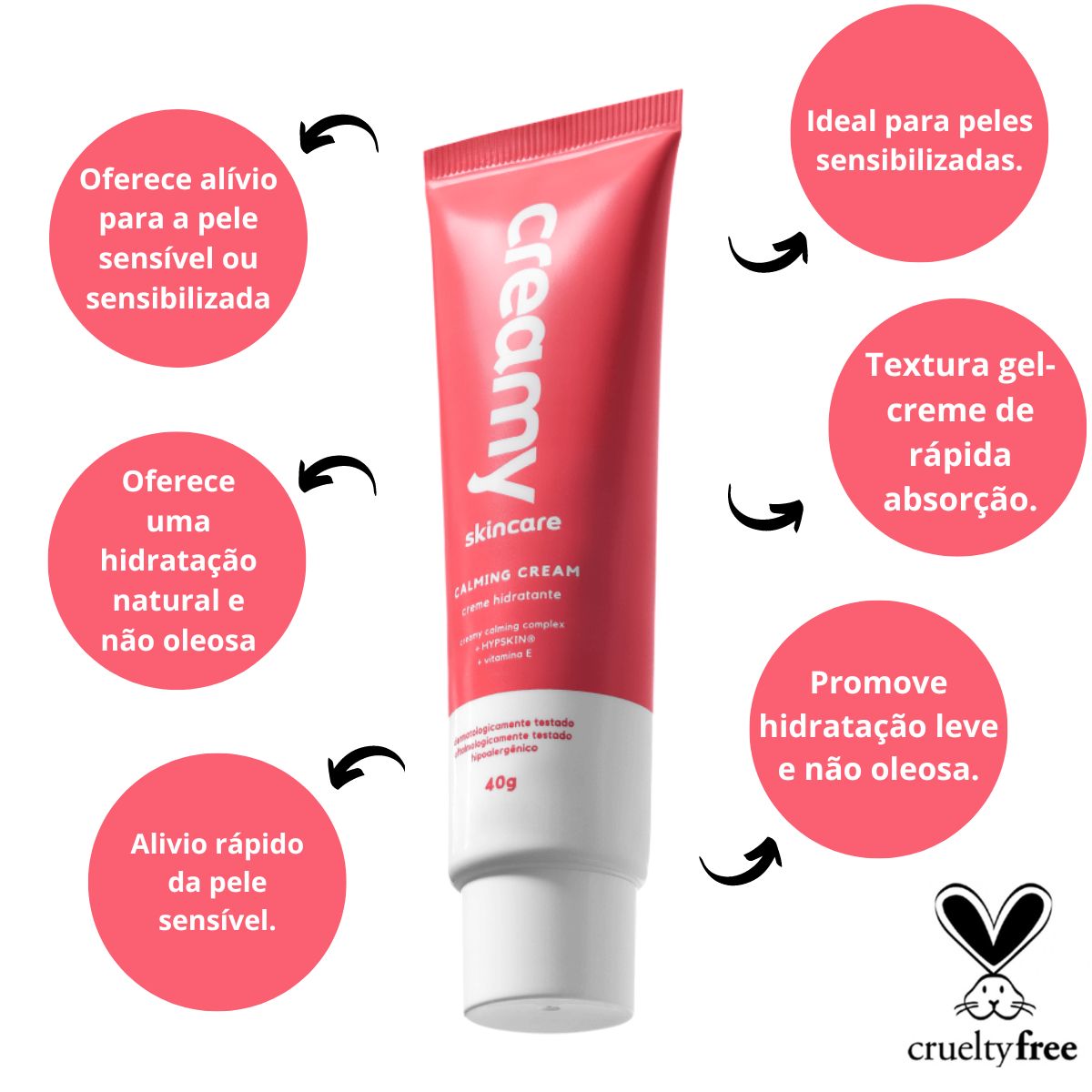 GEL-CREME HIDRATANTE CALMANTE CREAMY SKINCARE CALMING CREAM 40G