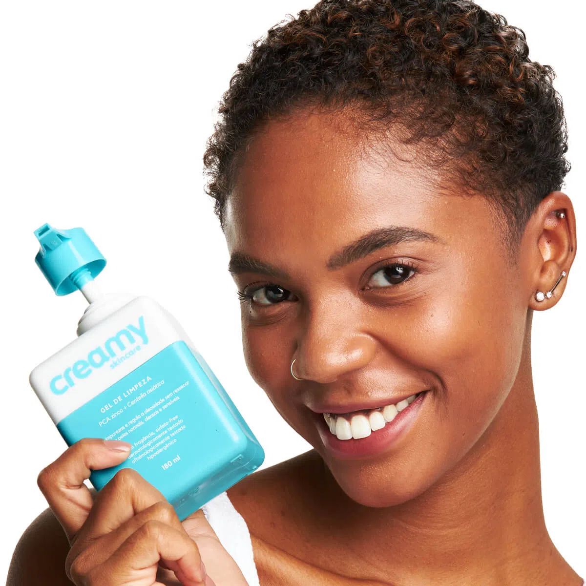 GEL DE LIMPEZA CREAMY SKINCARE LIMPADOR SUAVE ANTIOLEOSIDADE 180ML