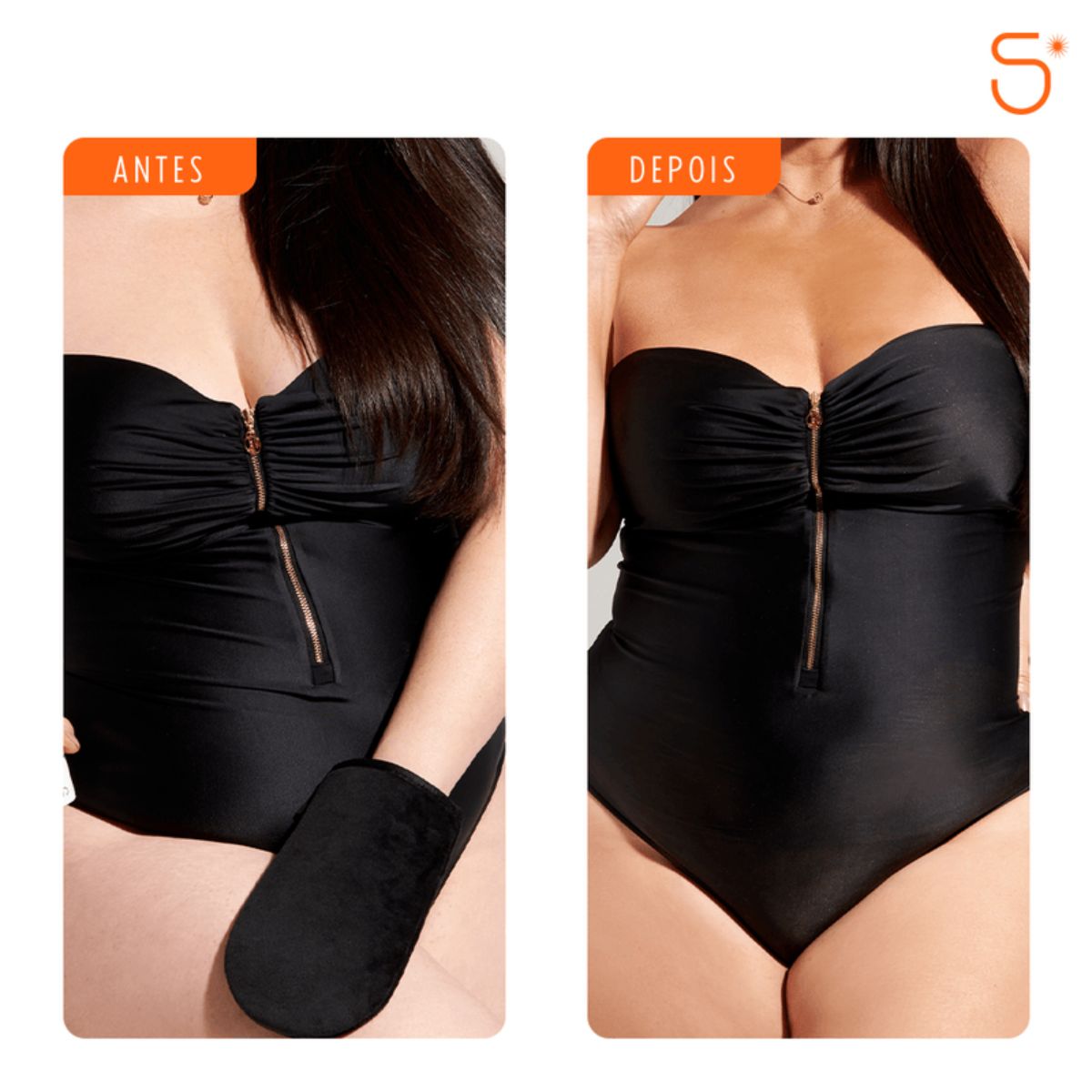 MOUSSE AUTOBRONZEADOR MÉDIO 140ML + LUVA APLICADORA SKELT - Teruya