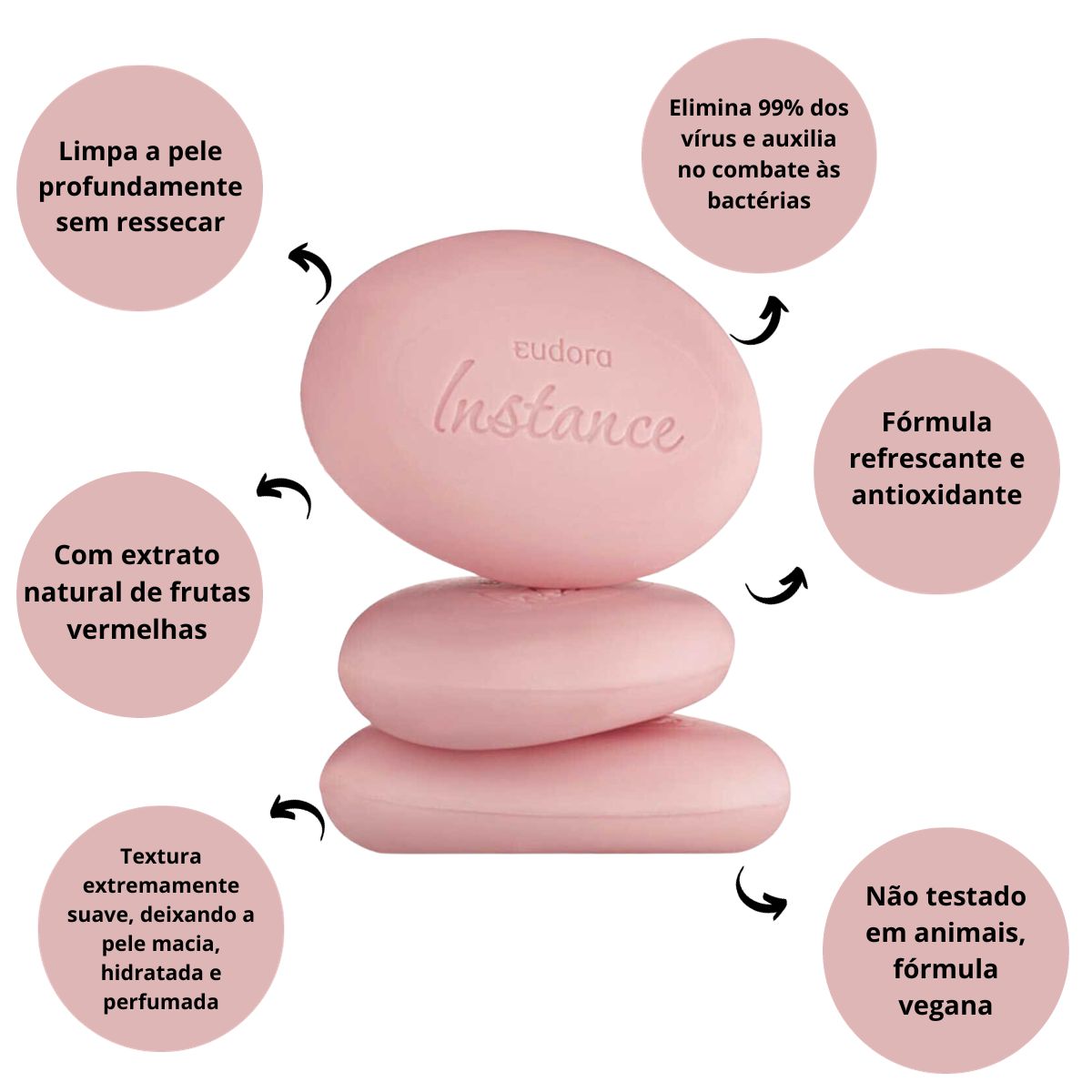 Instance Sabonete SABONETE EM BARRA EUDORA INSTANCE FRUTAS VERMELHAS 85G C/3UN - Teruya ...