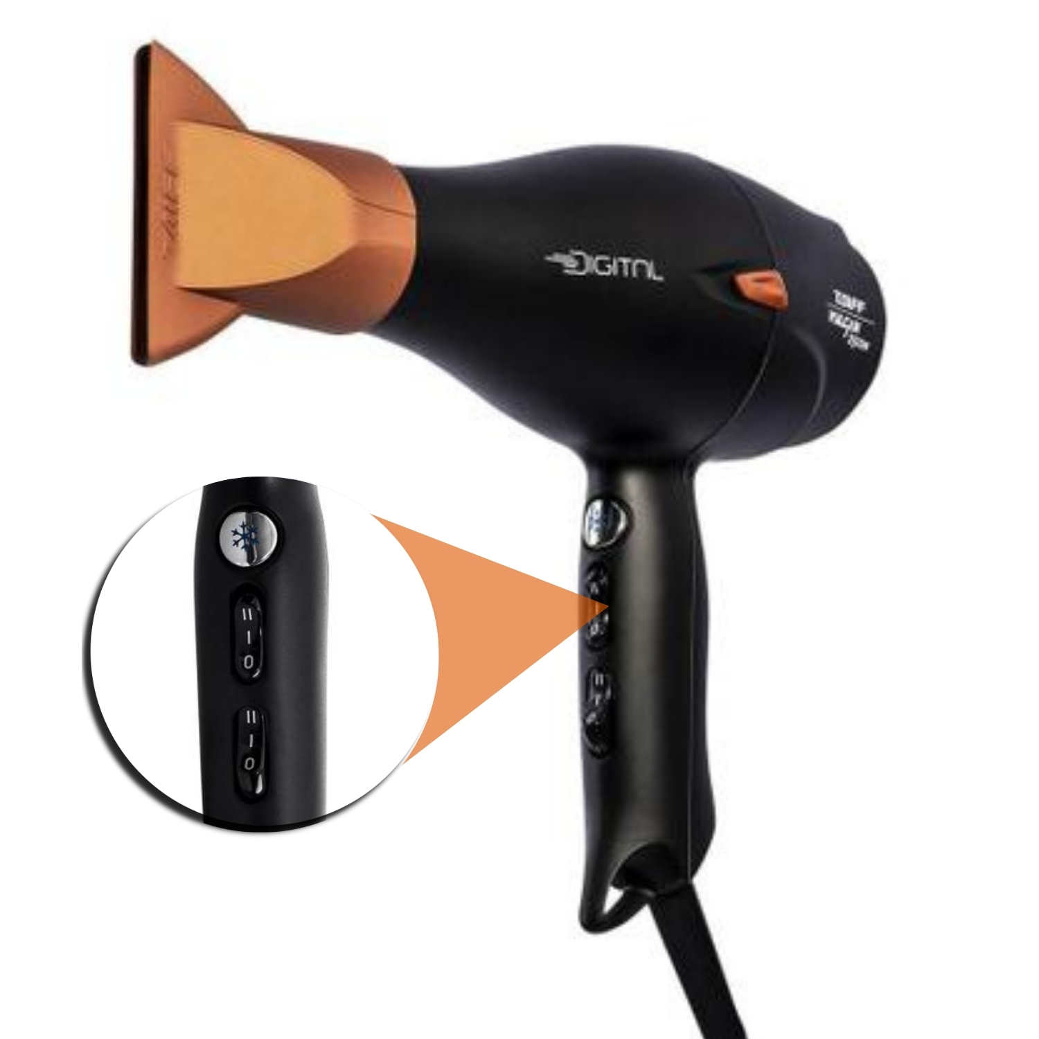 Secador Taiff Profissional Vulcan 2500w Digital 127V - Teruya