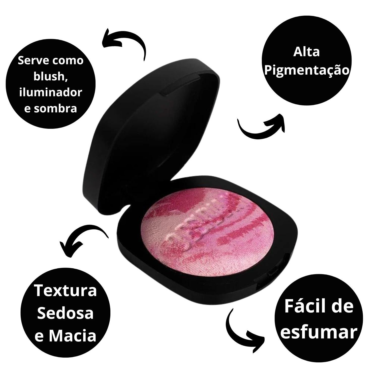 Blush Multifuncional Ruby Rose Obsidian Carved In Marble Veiled