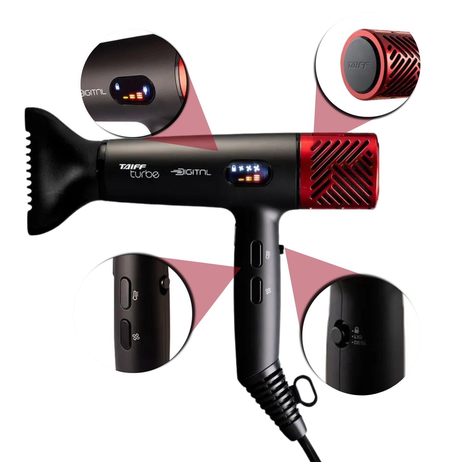 Secador Taiff Turbe Digital 2400w 220v - Teruya - Cosméticos e