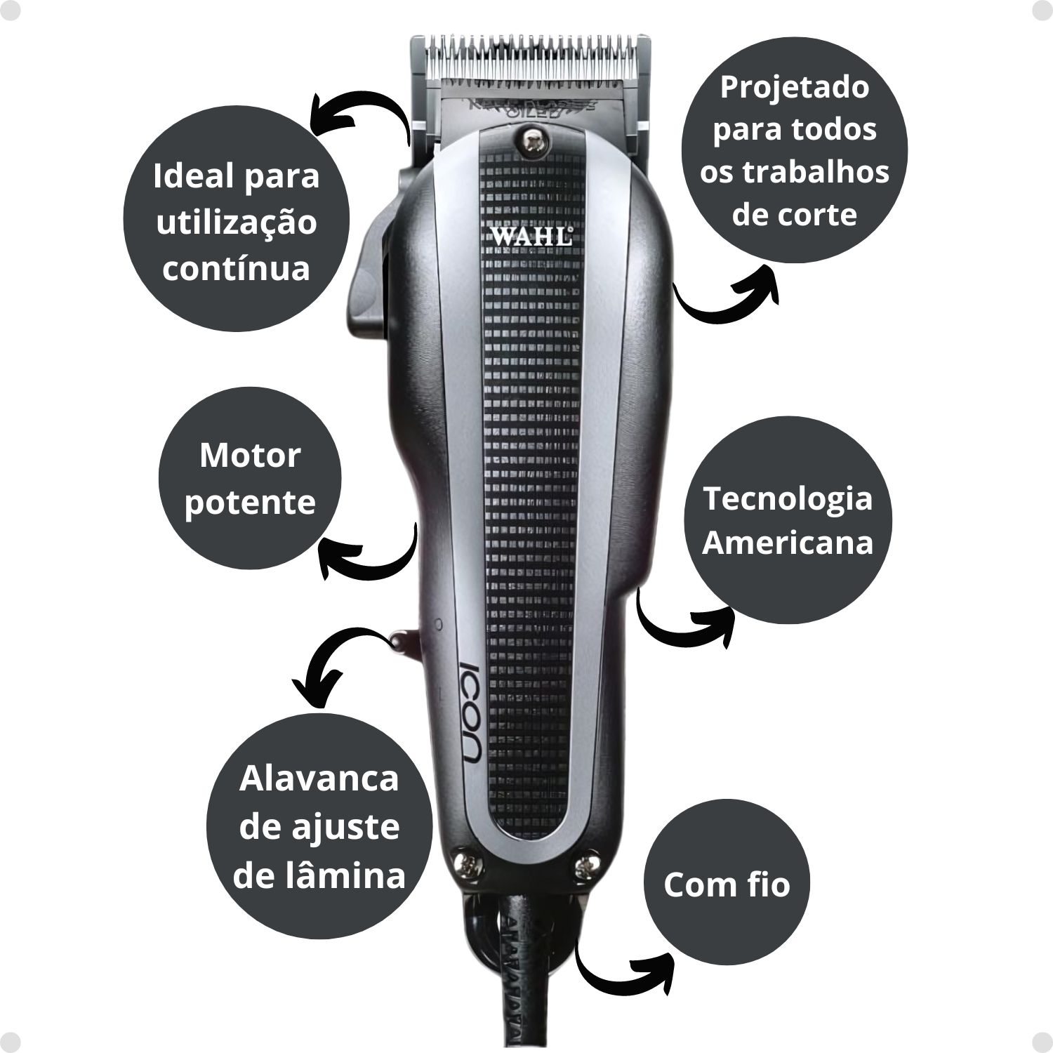 Máquina De Corte Wahl Classic Series Icon 220v - Teruya