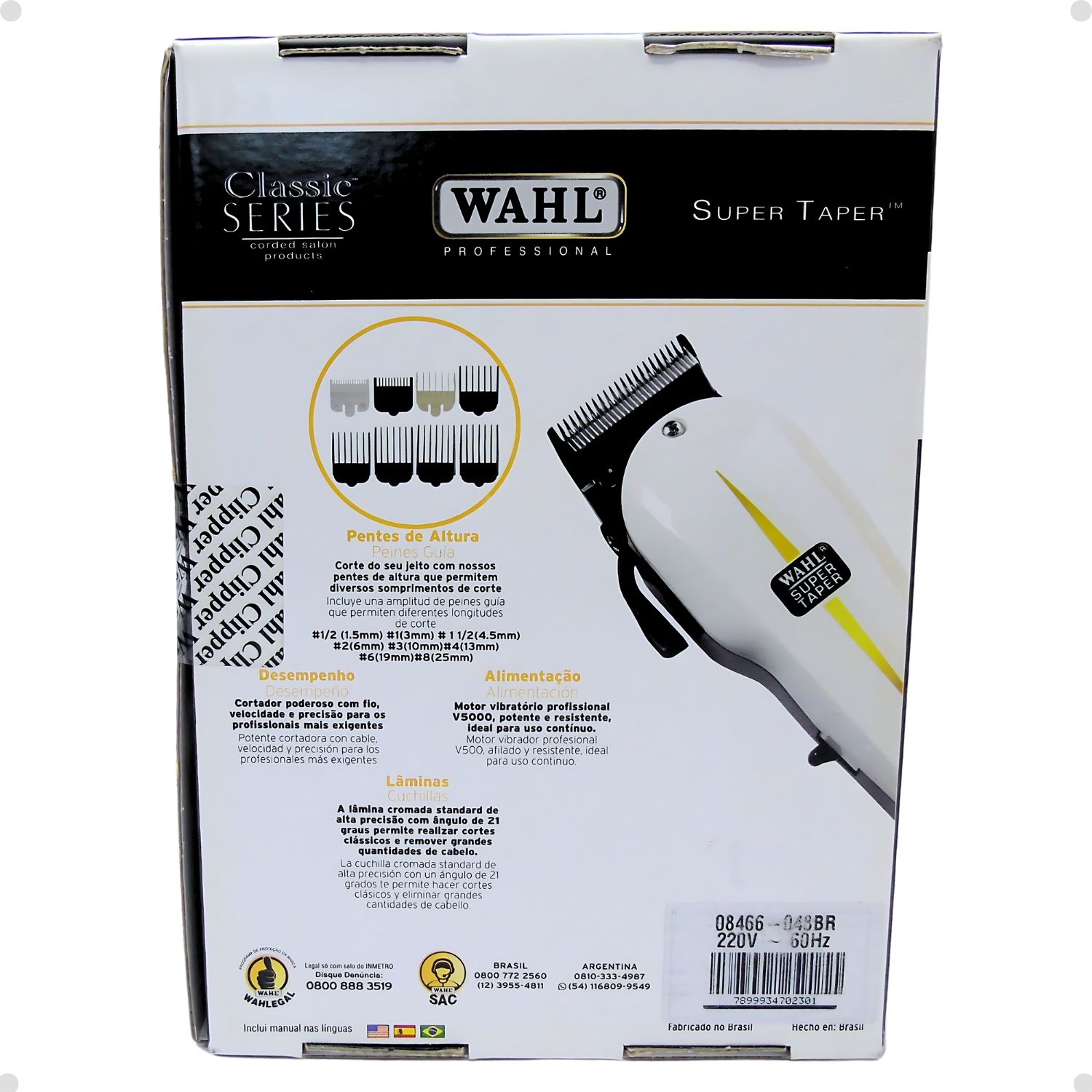 Máquina De Corte Wahl Classic Series Super Taper 220v - Teruya