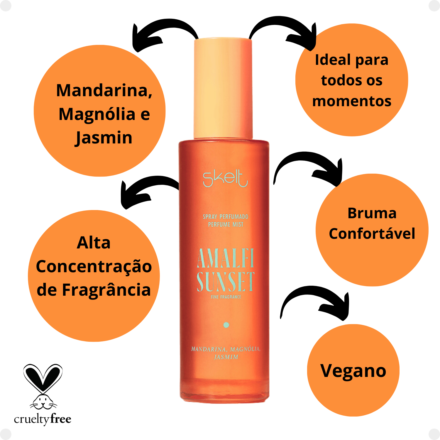 Perfume Skelt Amalfi Sunset Colônia Spray Perfumado 100ml - Teruya