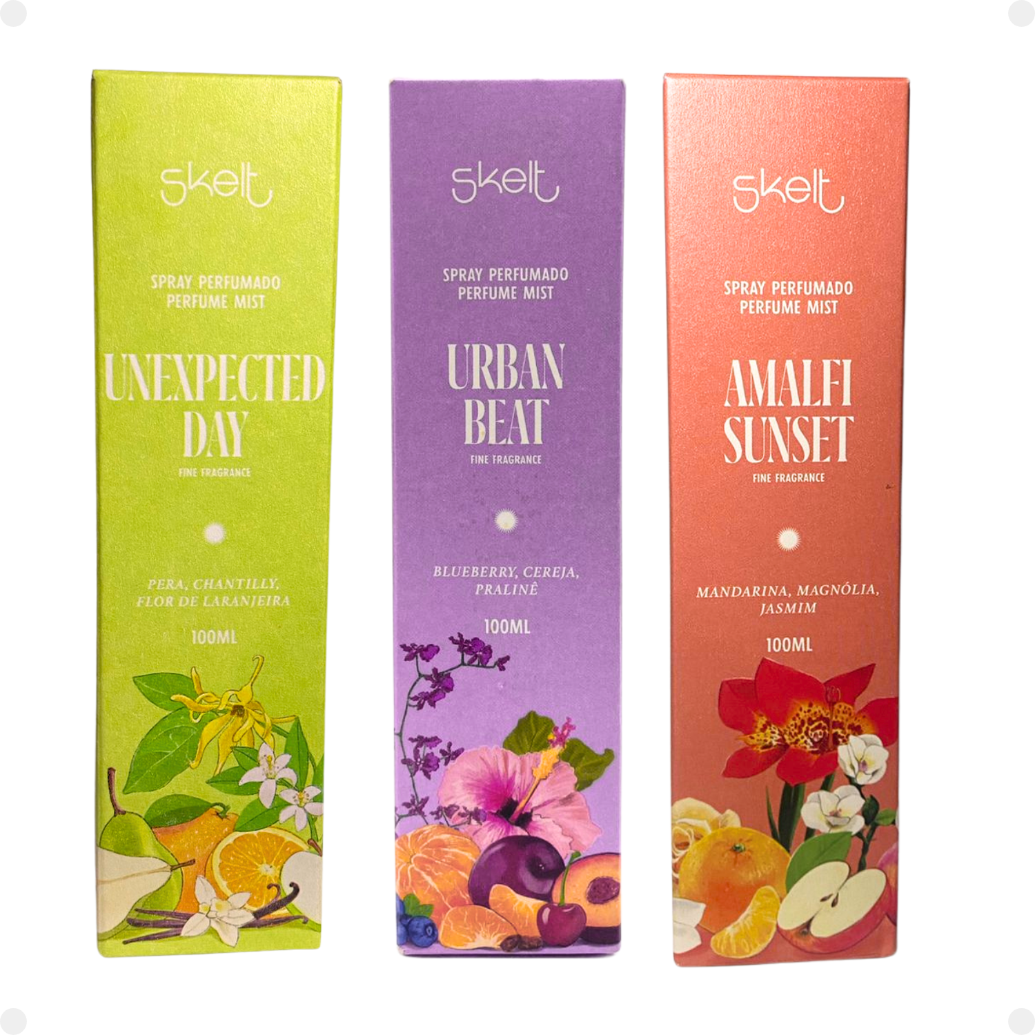 Kit Perfume Spray Perfumado Skelt Com 3 100ml - Teruya