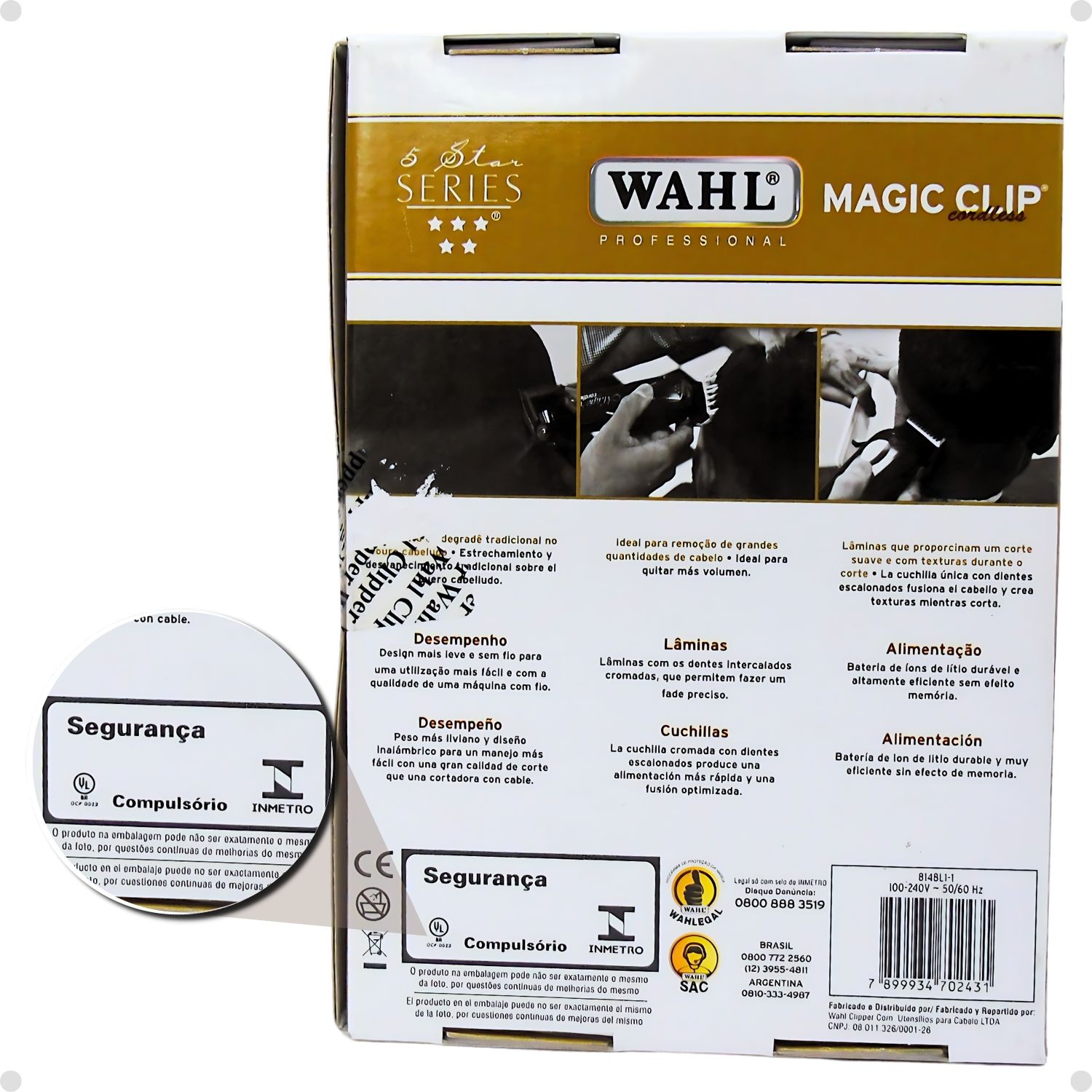 Máquina De Corte Wahl 5 Star Series Magic Clip Cordless Bivolt