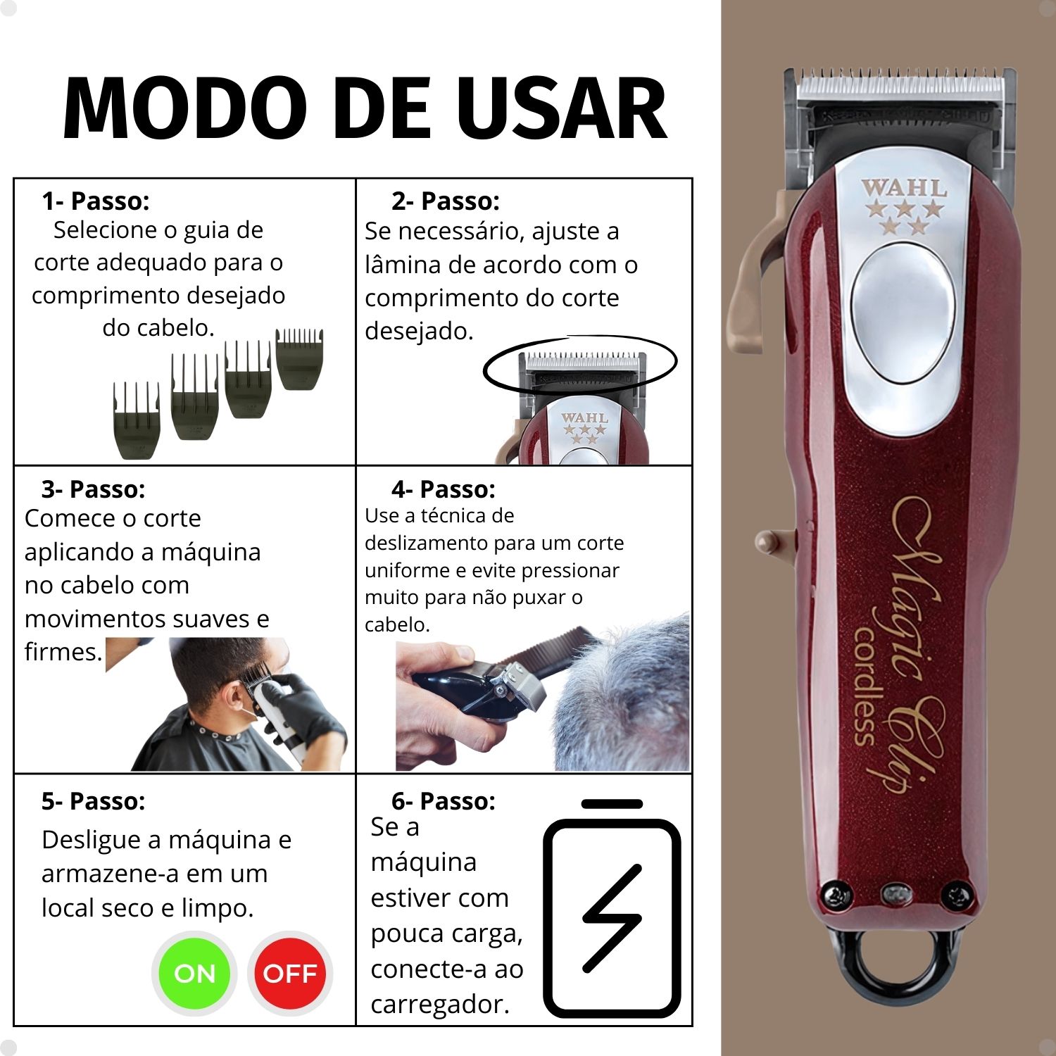 Máquina De Corte Wahl 5 Star Series Magic Clip Cordless Bivolt