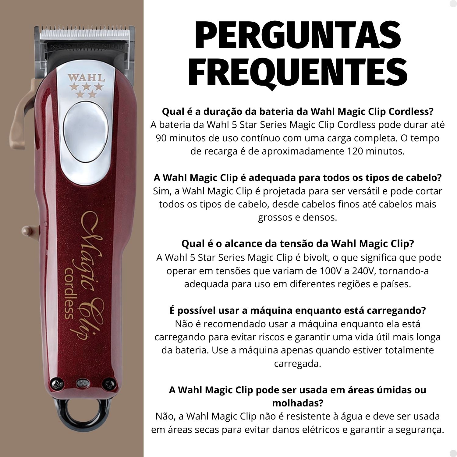 Máquina De Corte Wahl 5 Star Series Magic Clip Cordless Bivolt