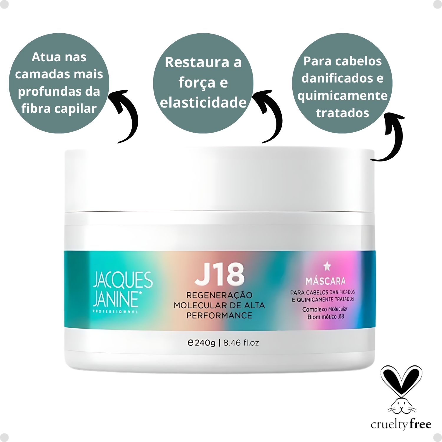 Máscara jacques Janine J18 Regeneração Molecular 240g - Teruya