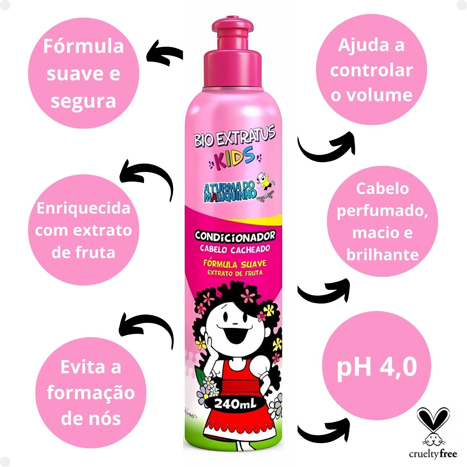 CONDICIONADOR INFANTIL BIO EXTRATUS CABELO CACHEADO 240ML