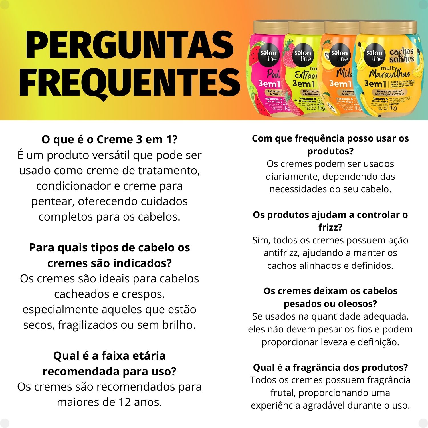 Kit Salon Line Multy Creme Multifuncional 3 em 1: Melancia