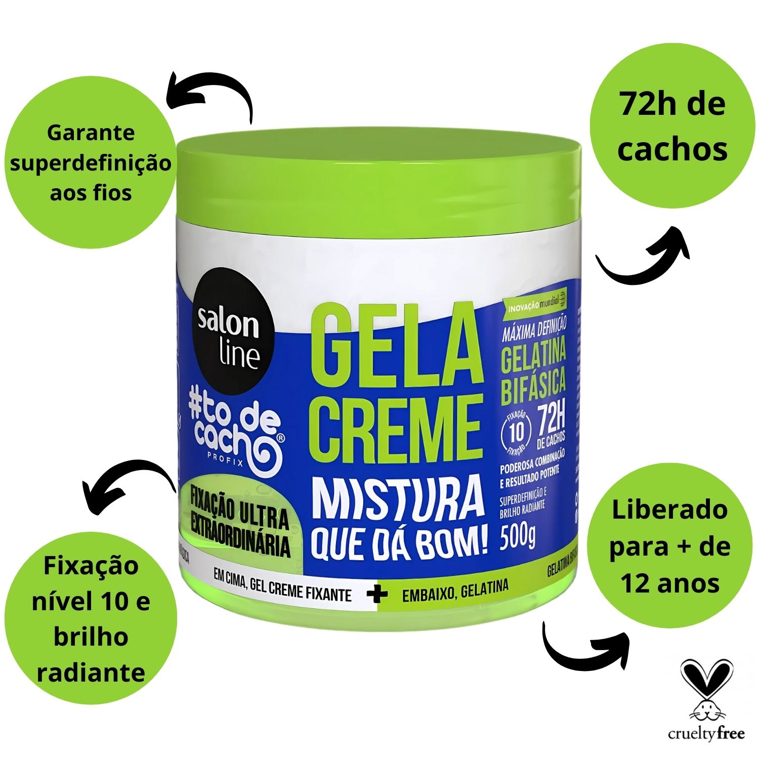 Gelacreme Salon Line #todecacho Fixação Ultra Extraordinária 500g