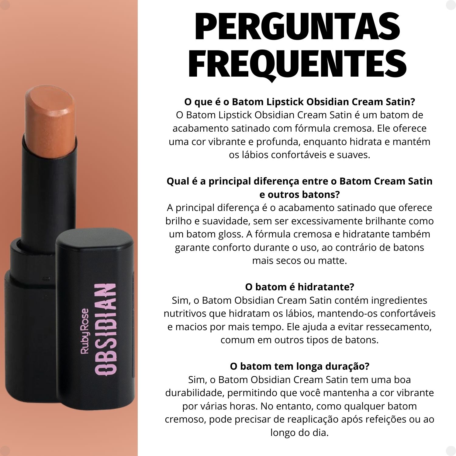 Batom Lipstick Ruby Rose Obsidian Cream Satin Ocs05 Hb-7000-5