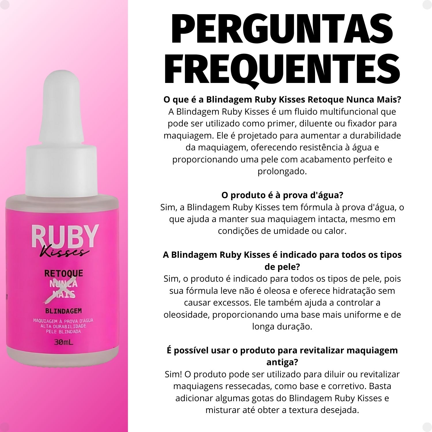 Blindagem Ruby Kisses Retoque Nunca Mais 30ml Rpb01b - Teruya